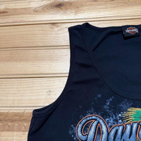 Harley Davidson Daytona Beach Florida Bruce Rossmeyer Tropical Tank Top Small - Picture 4 of 8